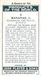 1928 Player's Products of the World #2 Bananas, 1 Back