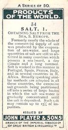 1928 Player's Products of the World #34 Salt, 1 Back