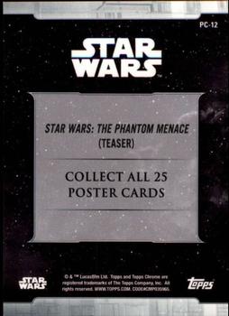 2019 Topps Chrome Star Wars Legacy - Posters #PC-12 Star Wars: The Phantom Menace (Teaser) Back