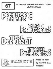 1992 Panini Prehistoric Animals Stickers #67 Rhamphorhynchus Back