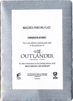 2019 Cryptozoic CZX Outlander - CZ STR PWR Printing Plates Magenta #S02 Claire Randall Back