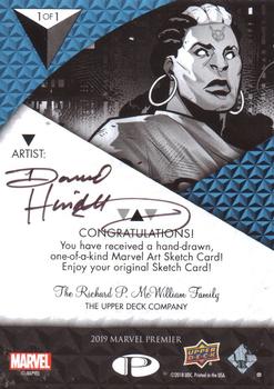 2019 Upper Deck Marvel Premier - Sketches #NNO David Hindelang Back