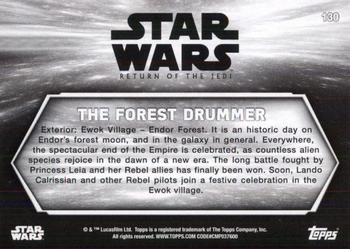 2020 Topps Star Wars Return of the Jedi Black & White #130 The Forest Drummer Back