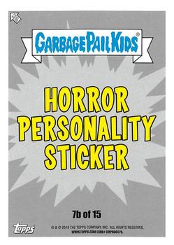 2019 Topps Garbage Pail Kids: Revenge of Oh, the Horror-ible! - Blood Splatter Purple #7b Horace Host Back