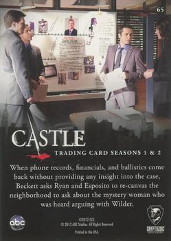 2013 Cryptozoic Castle Seasons 1 & 2 #65 Back to Square One Back