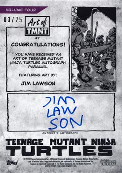 2019 Topps The Art of TMNT - Artist Autographs Orange #47 Jim Lawson Back