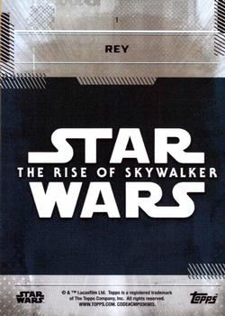 2019 Topps Star Wars: The Rise of Skywalker - Green #1 Rey Back