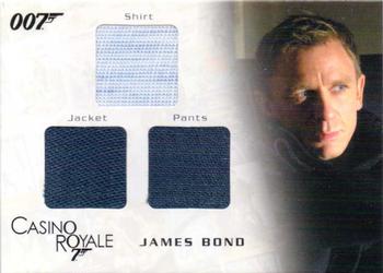 2008 Rittenhouse James Bond In Motion - Costume Triple Relics #TC01 James Bond Front