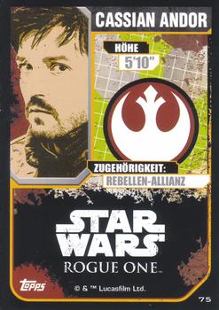 2016 Topps Star Wars Rogue One (German Edition) #75 Cassian Andor Back