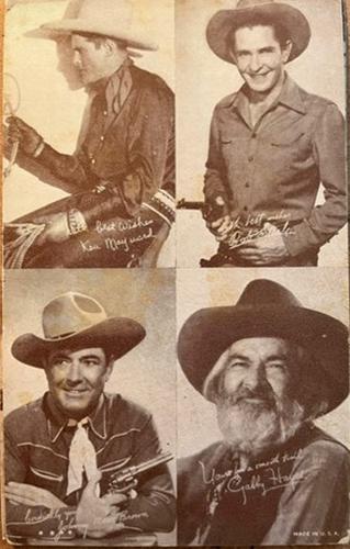 1947 Exhibits All-Star Cowboys #NNO Ken Maynard / Bob Steele / Johnny Mack Brown / Gabby Hayes Front