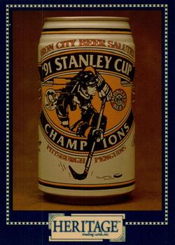 1993 Heritage Beer Cans Around The World #25 Iron City, '91 Stanley Cup Champions Front