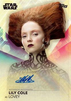 2020 Topps Women of Star Wars - Autographs #A-LC Lily Cole / Lovey Front