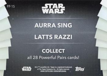 2020 Topps Women of Star Wars - Powerful Pairs Purple #PP-15 Aurra Sing / Latts Razzi Back