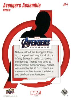 2020 Upper Deck Marvel Avengers Endgame & Captain Marvel - Avengers Assemble #AA-7 Nebula Back