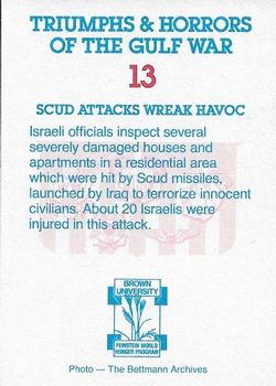 1991 Triumphs & Horrors of the Gulf War - Gold Foil Edition #13 Scud Attacks Wreak Havoc Back