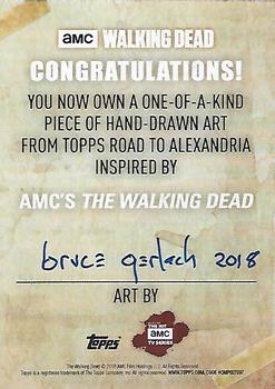 2018 Topps The Walking Dead Road to Alexandria - Sketch Artists #NNO Bruce Gerlach Back