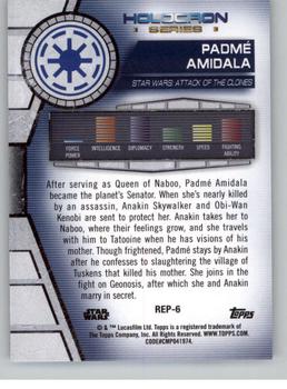 2020 Topps Star Wars Holocron Series #Rep-6 Padmé Amidala Back