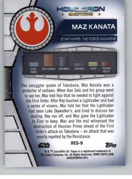 2020 Topps Star Wars Holocron Series #Res-9 Maz Kanata Back