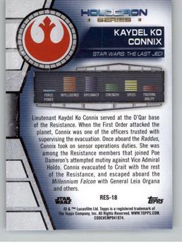 2020 Topps Star Wars Holocron Series #Res-18 Kaydel Ko Connix Back