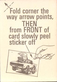 1973 Donruss Fantastic Odd Rods Stickers Series 1 #94 Reel 1 Back