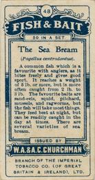 1914 Churchman's Fish & Bait (C11) #48 Sea Bream Back