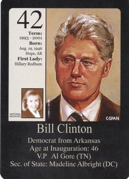 1999-00 Little Debbie C-SPAN American Presidents and First Ladies #42 Bill Clinton Front