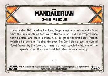 2020 Topps Star Wars: The Mandalorian Season 1 #91 IG-11’s Rescue Back