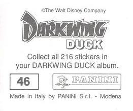 1991 Panini Disney's Darkwing Duck Stickers #46 Sticker 46 Back