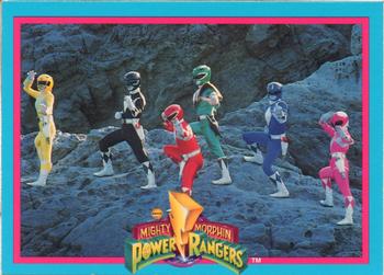 1994 Mighty Morphin Power Rangers Toy Promo #NNO (Blue Ranger jump kicking) Front
