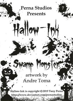 2019 Perna Studios Hallow-Ink #7 Swamp Monster Back