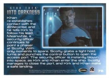 2014 Rittenhouse Star Trek Movies #76 Khan re-establishes contact with the Enterprise Back