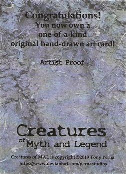 2019 Perna Studios Creatures of Myth and Legend - Artist Proof Sketch #NNO Lynne Anderson Back