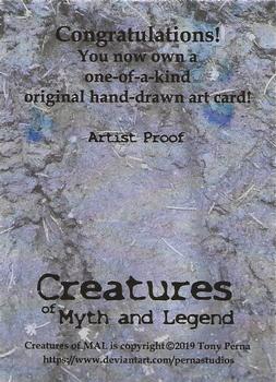 2019 Perna Studios Creatures of Myth and Legend - Artist Proof Sketch #NNO Loren Bobbitt Back