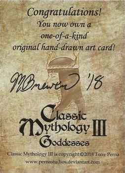 2018 Perna Studios Classic Mythology III: Goddesses - Artist Sketches #NNO Molly Brewer Back