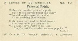 1926 Wills's Etchings (of Dogs) #10 Parental Pride Back