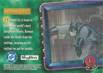 1996 Fleer/SkyBox Welch's/Eskimo Pie The Adventures of Batman and Robin #4 Gotham City Back