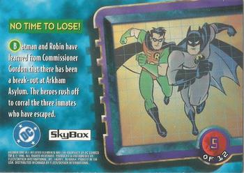 1996 Fleer/SkyBox Welch's/Eskimo Pie The Adventures of Batman and Robin #5 No Time to Lose! Back