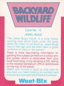 1981 Weet-Bix Backyard Wildlife #10 Jewel Bugs Back