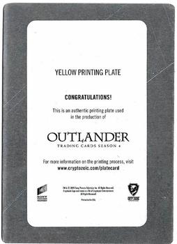 2020 Cryptozoic Outlander Season 4 - Character Printing Plate Yellow #C5 Young Ian Back