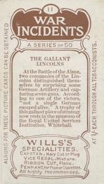 1915 Wills's War Incidents (First Series) #11 The gallant Lincolns Back