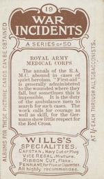 1915 Wills's War Incidents (First Series) #19 Royal Army Medical Corps Back