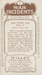 1915 Wills's War Incidents (First Series) #32 The fight for Hill 60 Back