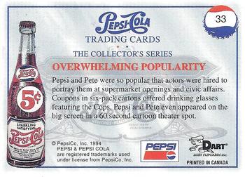 1994 Dart Pepsi-Cola Collector's Series 1 #33 Overwhelming Popularity Back