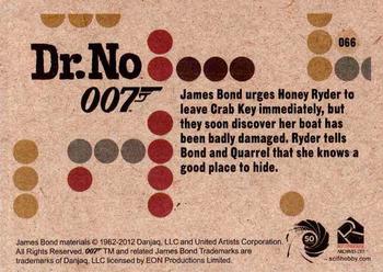2012 Rittenhouse James Bond 50th Anniversary Series 1 - Dr. No Throwback #066 James Bond urges Honey Ryder to leave Crab Key Back