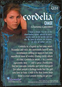 2004 Inkworks Buffy the Vampire Slayer The Ultimate Collection #U51 Cordelia Chase Back