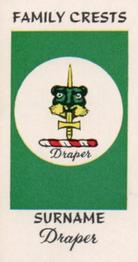 1961 Sweetule Family Crests #7 Draper Front