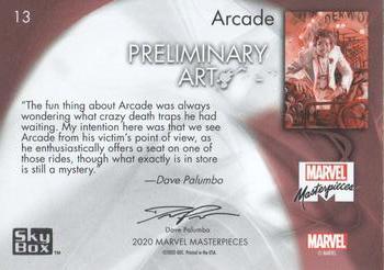 2020 SkyBox Marvel Masterpieces - Preliminary Art #13 Arcade Back