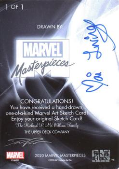 2020 SkyBox Marvel Masterpieces - Sketches #NNO Mai Irving Back