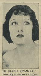 1922 Tobacco Products Corp Film Stars (C142) #178 Gloria Swanson Front