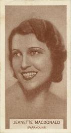 1933 Wills's Famous Film Stars (Small Images) #54 Jeanette MacDonald Front